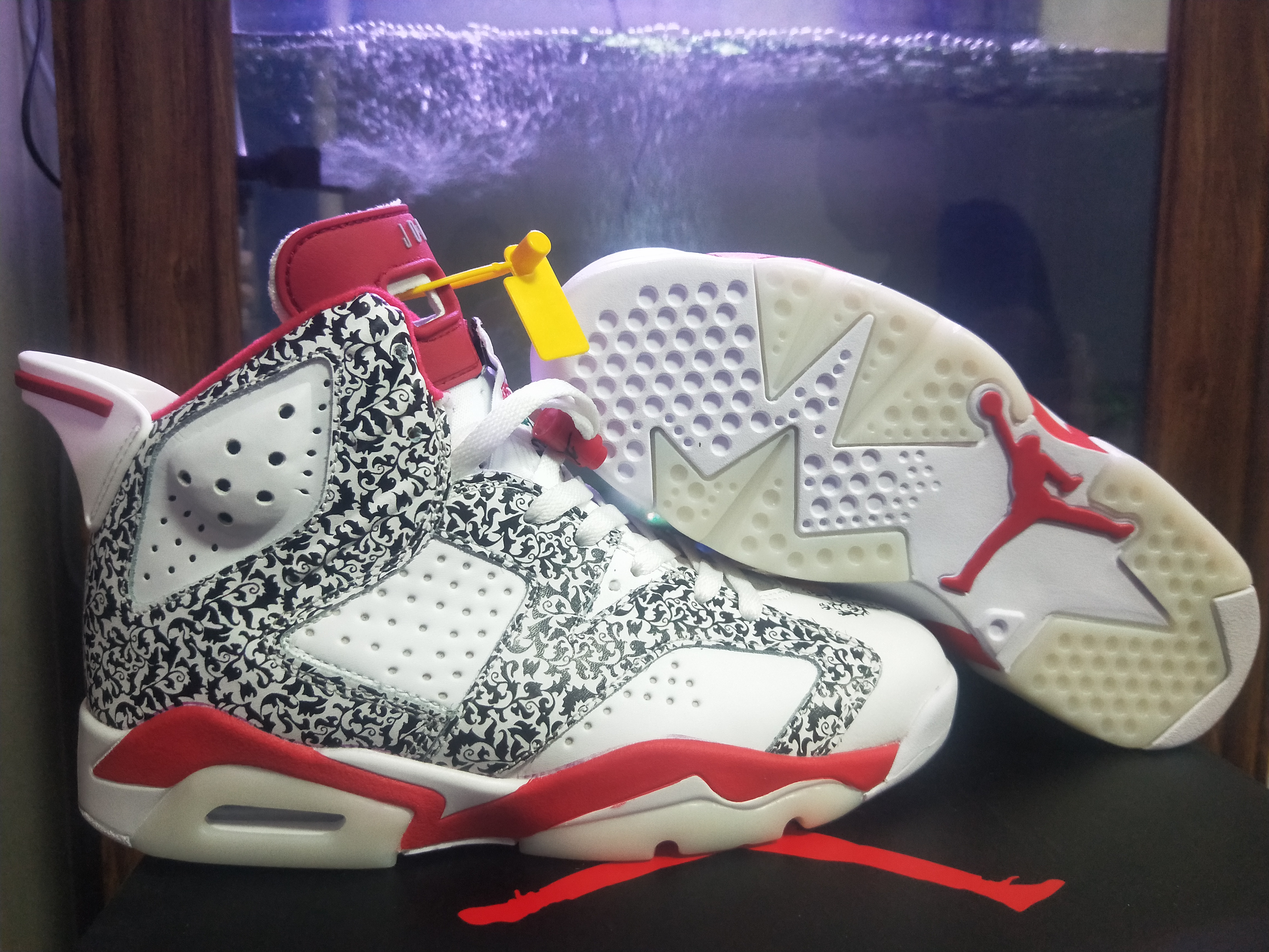 2020 Air Jordan 6 Retro Rose White Grey Red Shoes